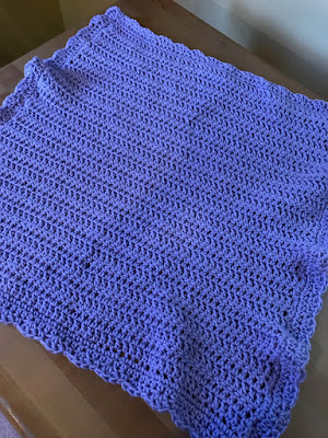 purple crochet baby blanket at Julie's Creative Lifestyle