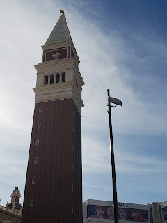 Campanile di San Marco replica at the Palazzo and The Venetian in Las Vegas Nevada