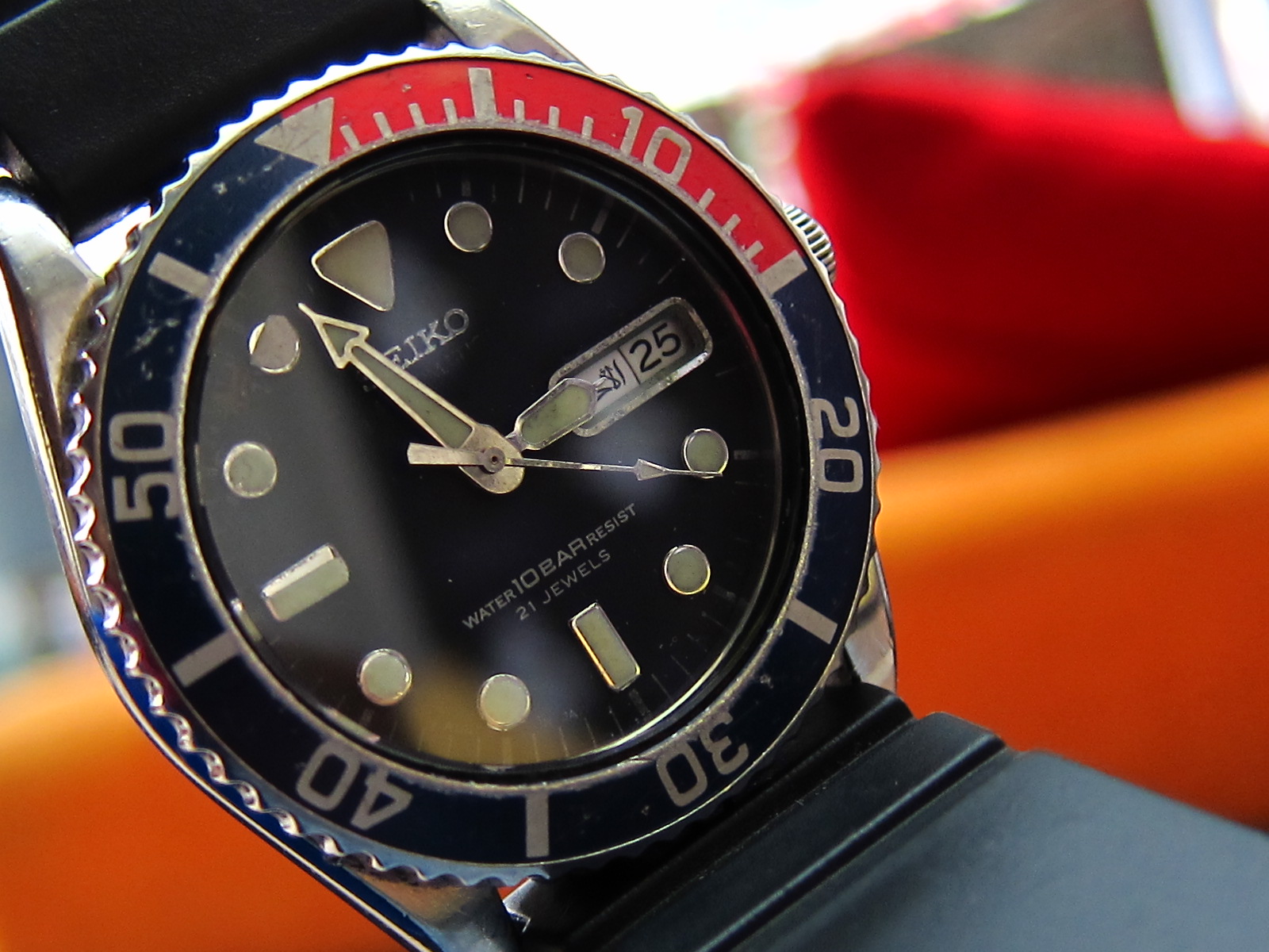 jam & watch: Seiko mid-size diver - 7S26-0050 pepsi bezel (Sold)