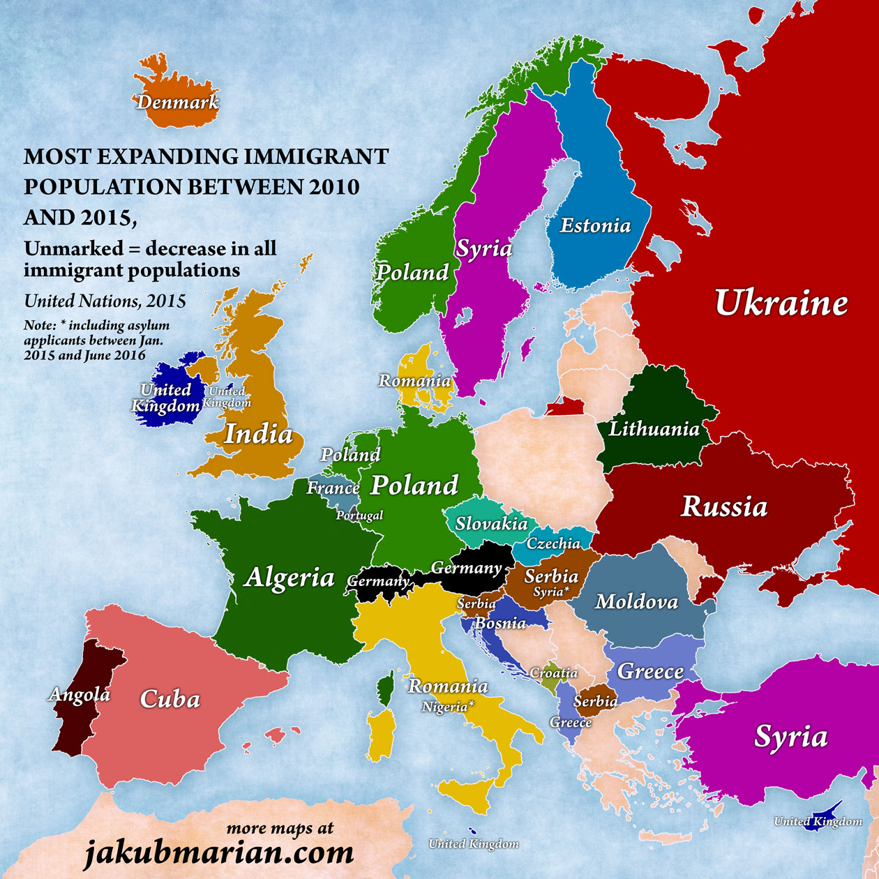 Immigration In Europe Vivid Maps