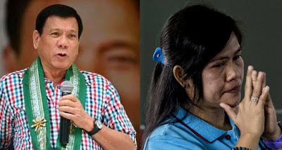 Philippine President Rodrigo Duterte and Mary Jane Veloso Philippine President Rodrigo Duterte and Mary Jane Veloso