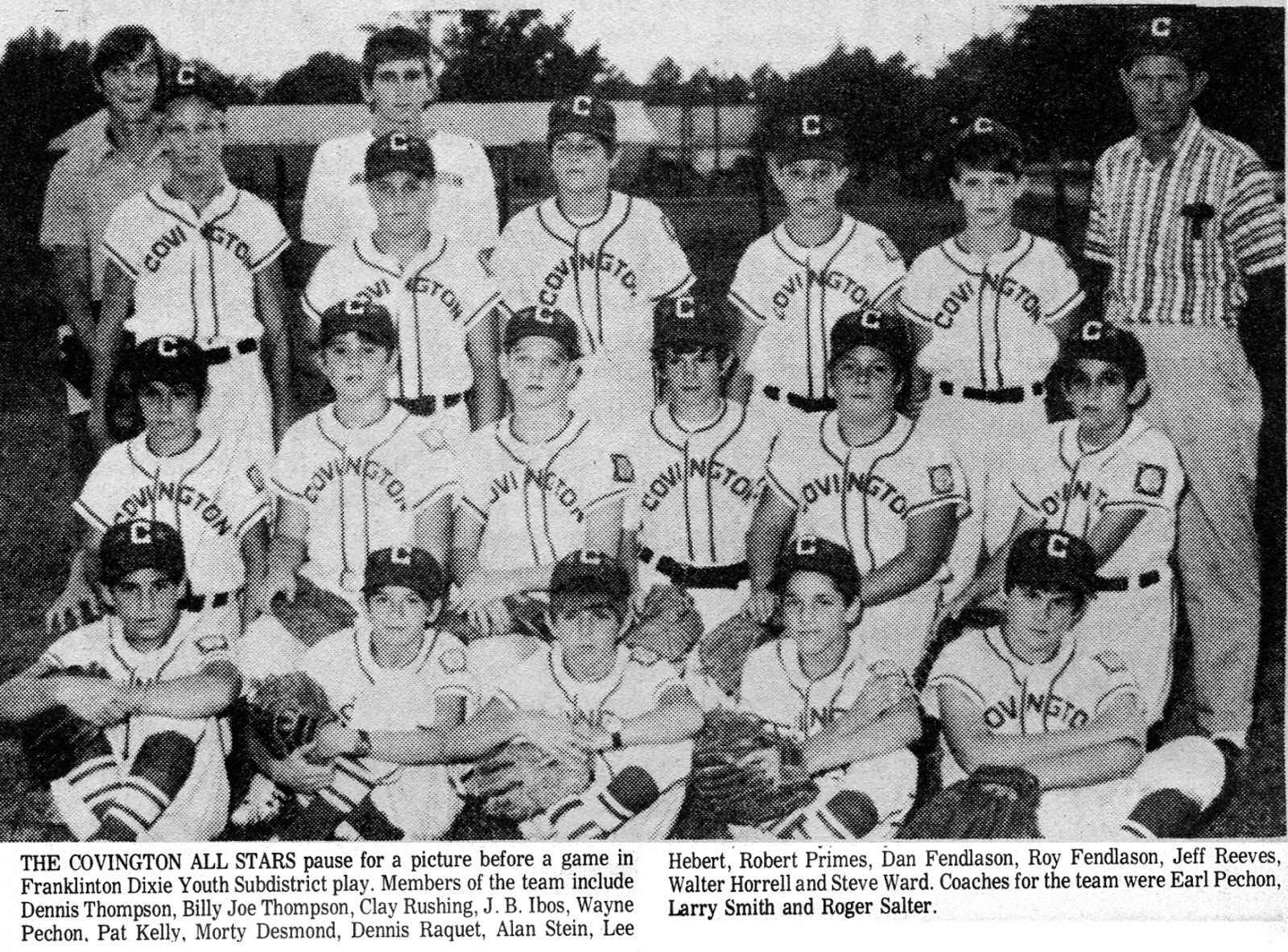 Tammany Family Baseball Teams from 1973