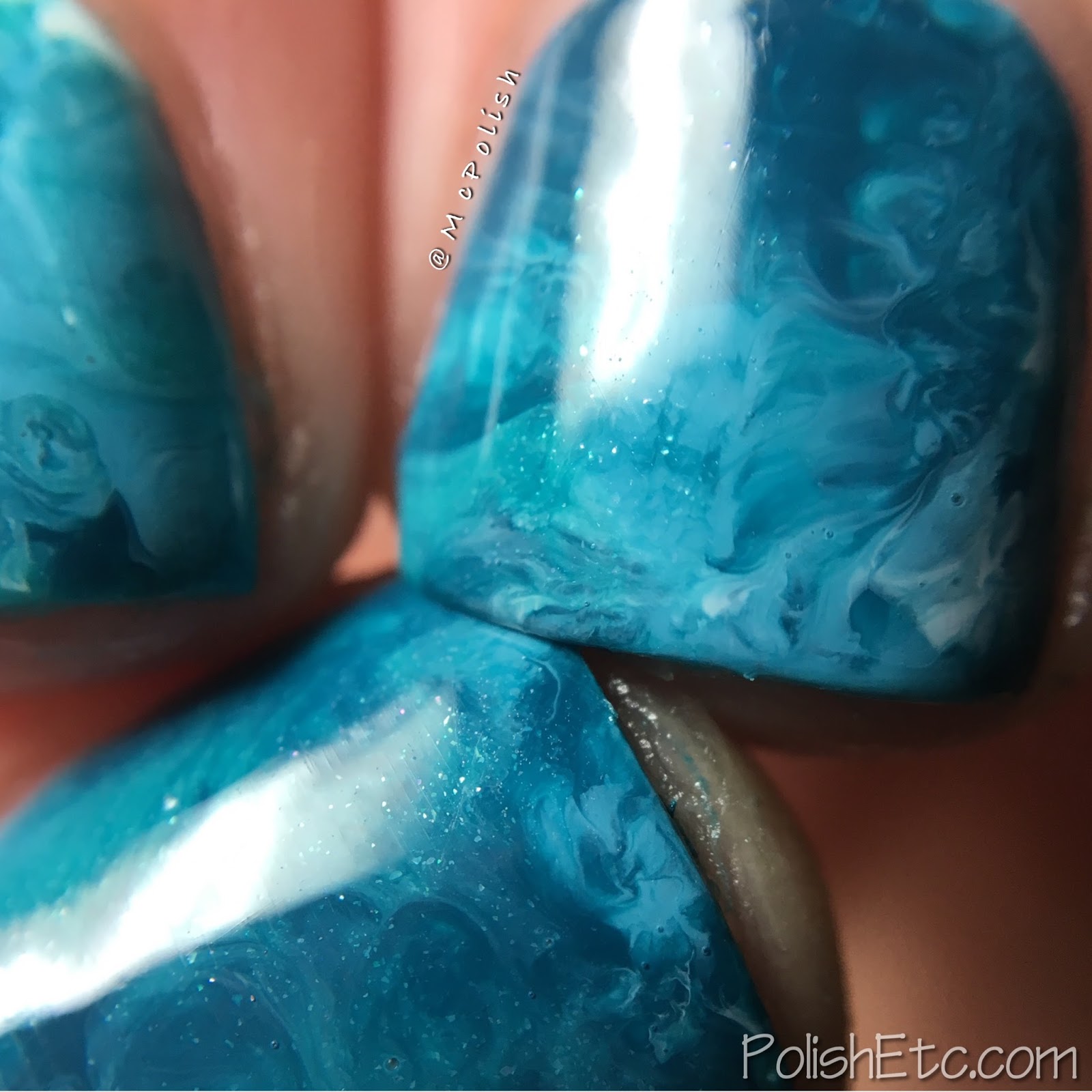 Inspired by Teal for the #31DC2017Weekly - McPolish - squishy marble mani