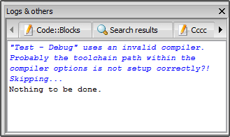 codeblocks compiler whited out