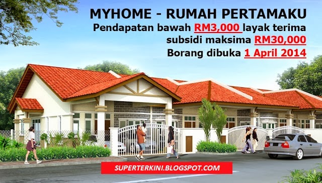 SKIM MY HOME : Pendapatan Bwah RM3000 Layak Terima Subsidi RM30Ribu