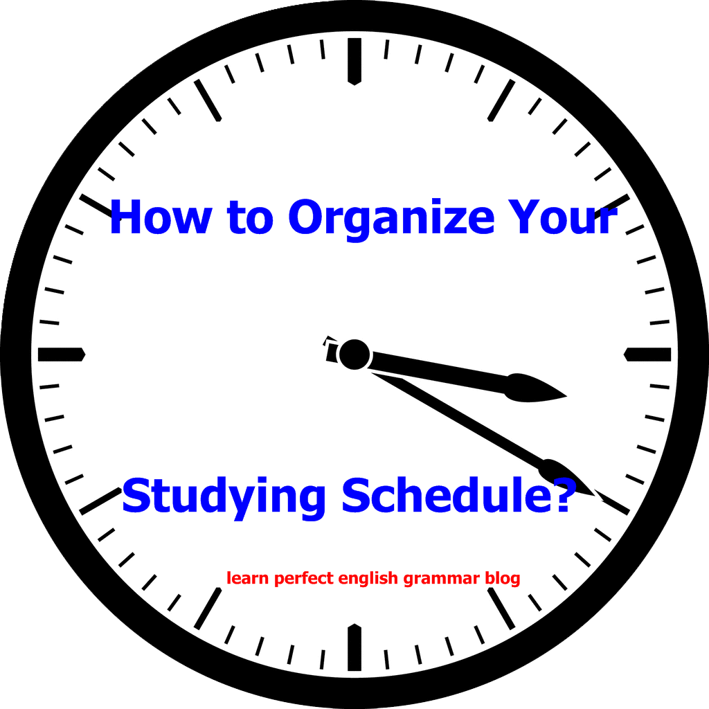 How to Organize Your Studying Schedule? Learn Perfect English Grammar