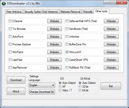Бесплатная программа защиты. Ssdownloader. виндроу программа. rficda.