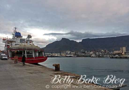 SA Agulhas II , Cape Town Harbour, V and A Waterfront, Table Mountain, Masters of the Trade Routes