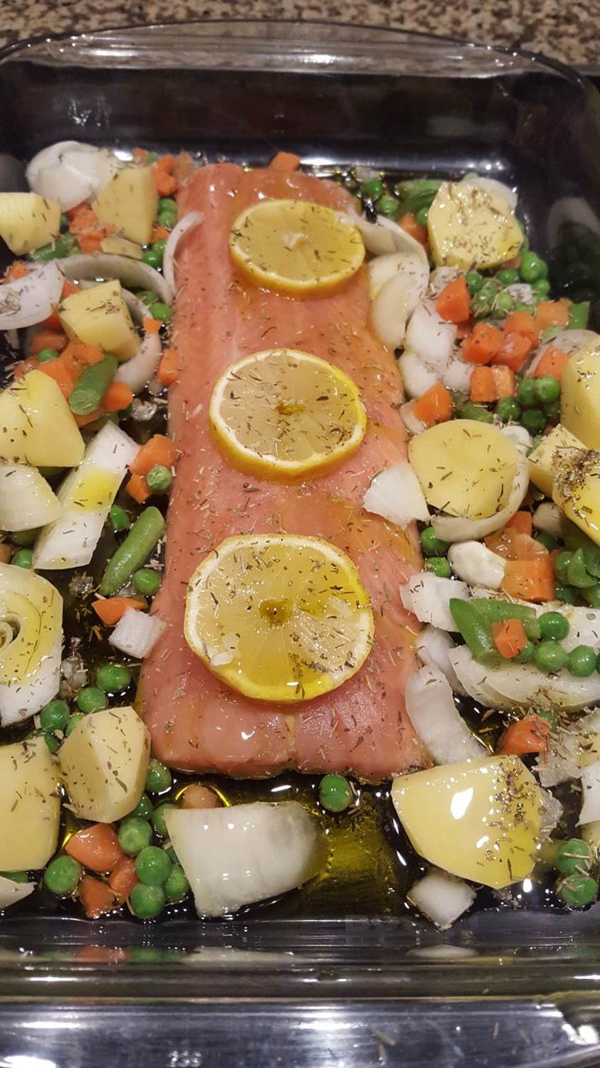 Baked salmon with lemon & fine herbs |Keeping it Real