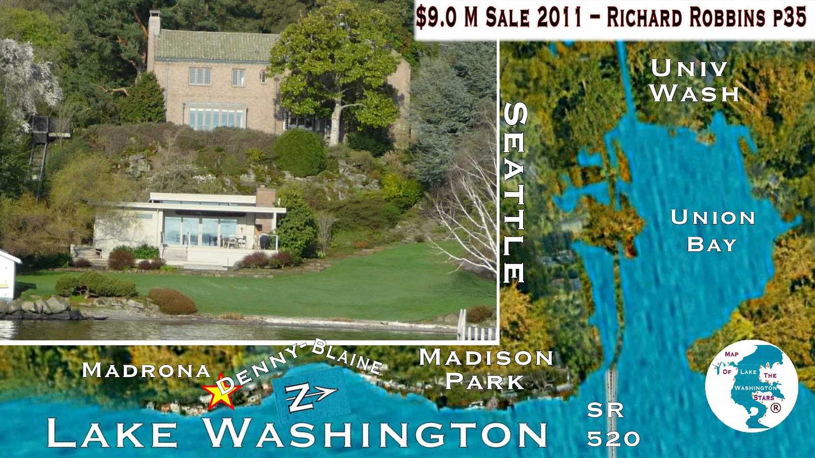 Lake Washington Cruising South DennyBlaine Waterfront Mansions