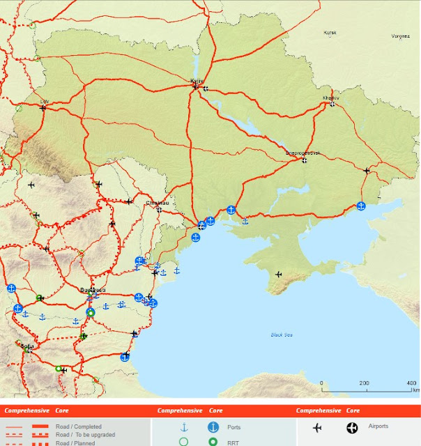 TEN-T network on the territory of Ukraine