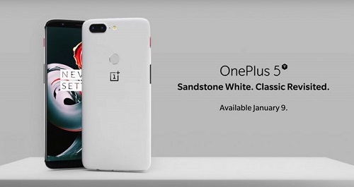 OnePlus 5T ينطلق بلون جديد " الأبيض الرملى " 