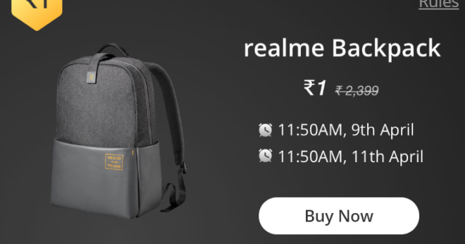 realme backpack flipkart