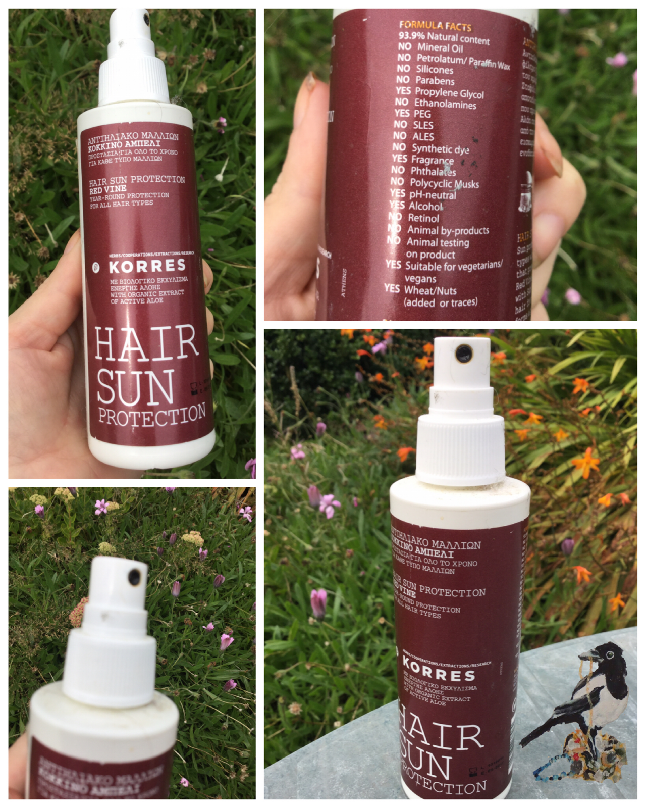 Sparkling Magpie Korres Red Vine Year Round Hair Protection Spray