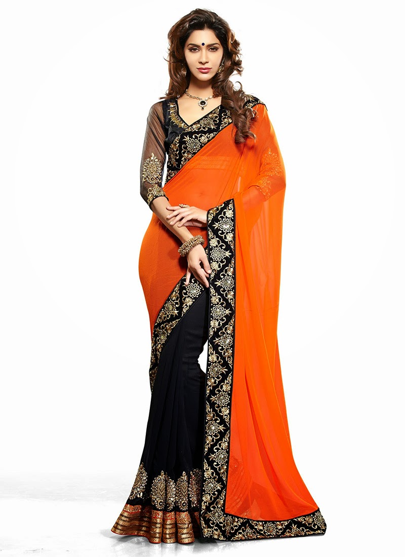 long frock with saree models