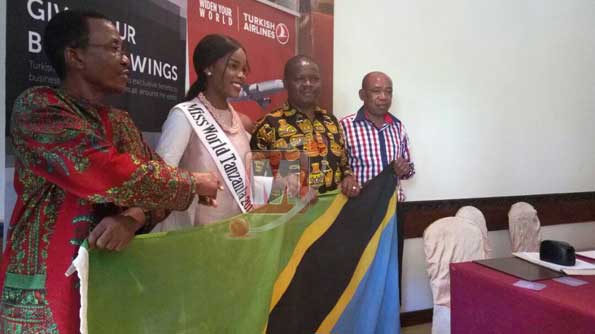 Miss Tanzania Akabidhiwa Bendera Kwenda Kuwakilisha Mashindano ya Miss World