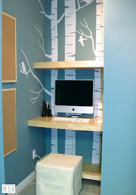 small space home office tiny nook