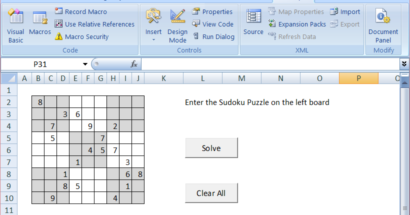 sudoku solver excel free download