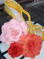 fondant shoe cake flowers
