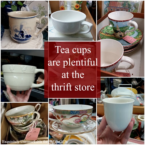 Tea Cups Are Plentiful At The Thrift Store