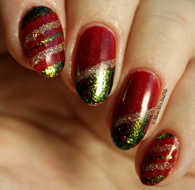 Mom, Mrs., & Me: Challenge Your Nail Art: Red & Green Colors