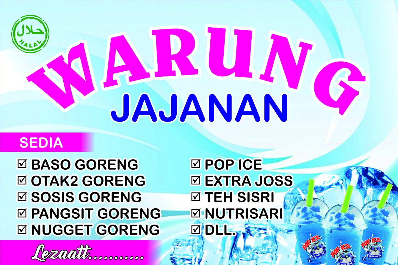 Contoh Spanduk Jajanan Anak desain banner kekinian