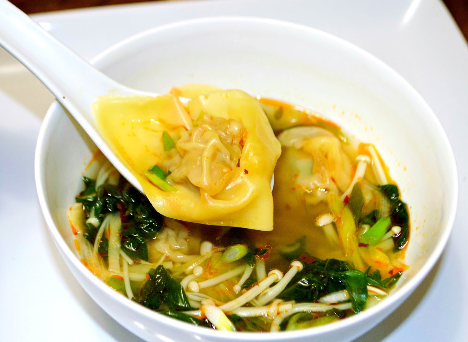Cooking for Kishore: Spicy Veggie Soup with Handmade Wontons