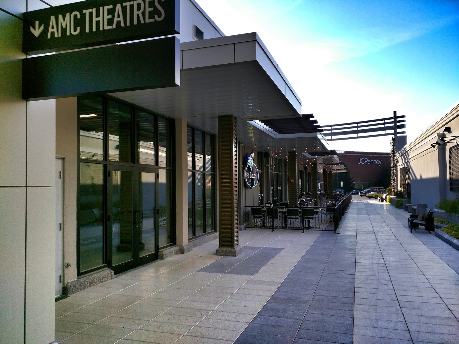 East MoCo Patio seating set up at Bar Louie as new Wheaton Plaza wing
