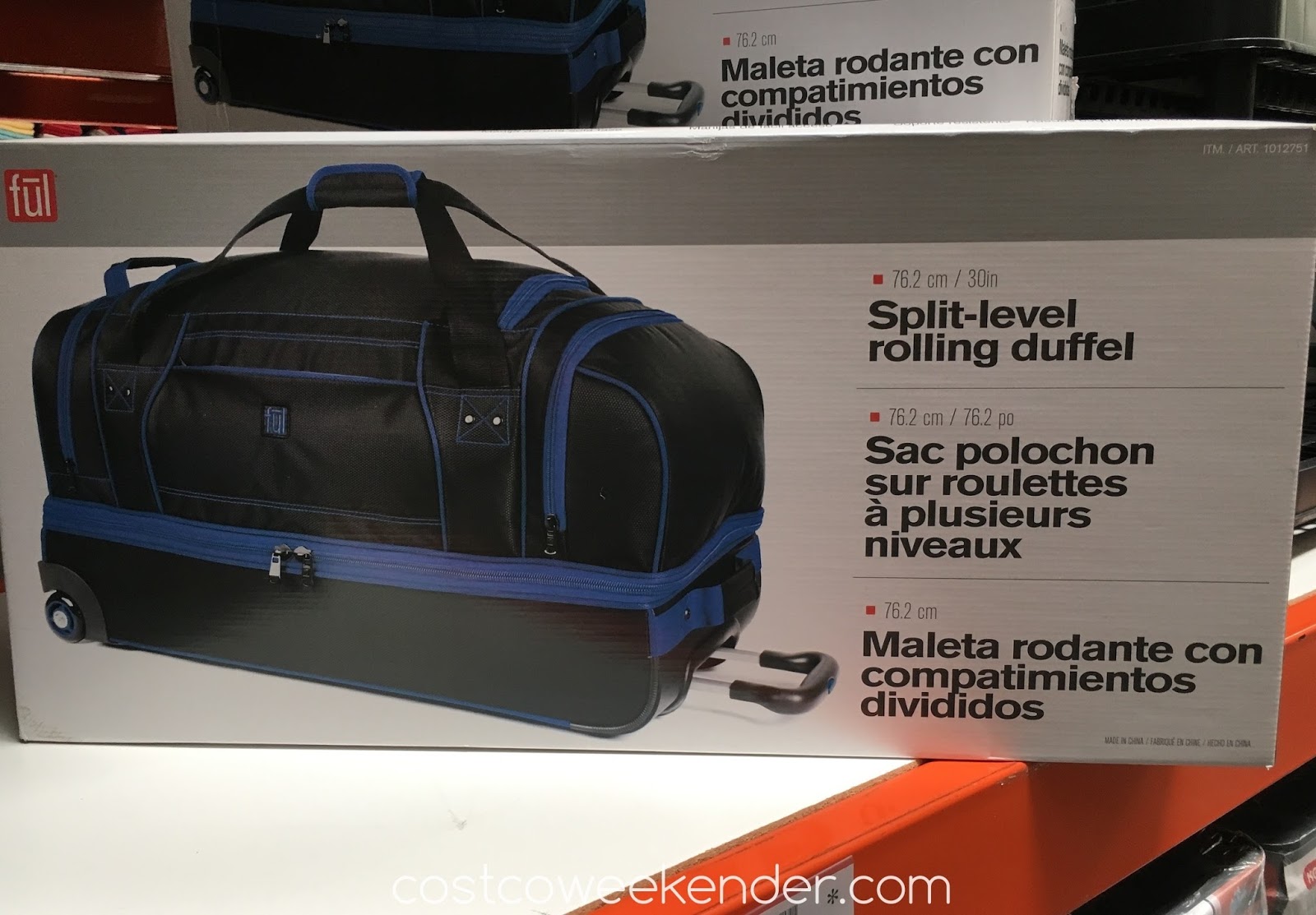 Ful Split Level Rolling Duffel Bag Costco Weekender Ful Split Level Rolling Duffel Bag Plenty Of Compartments For All Kinds Storage