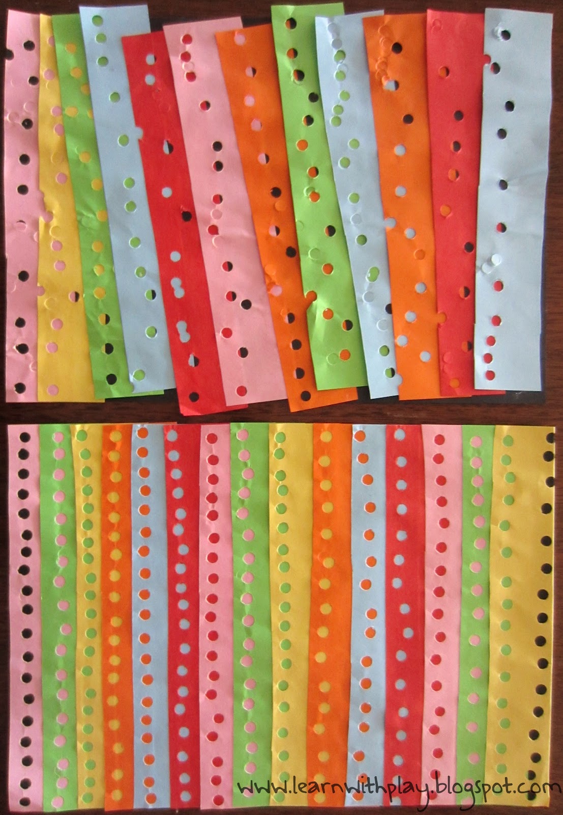 hole punch art idea for kids to make