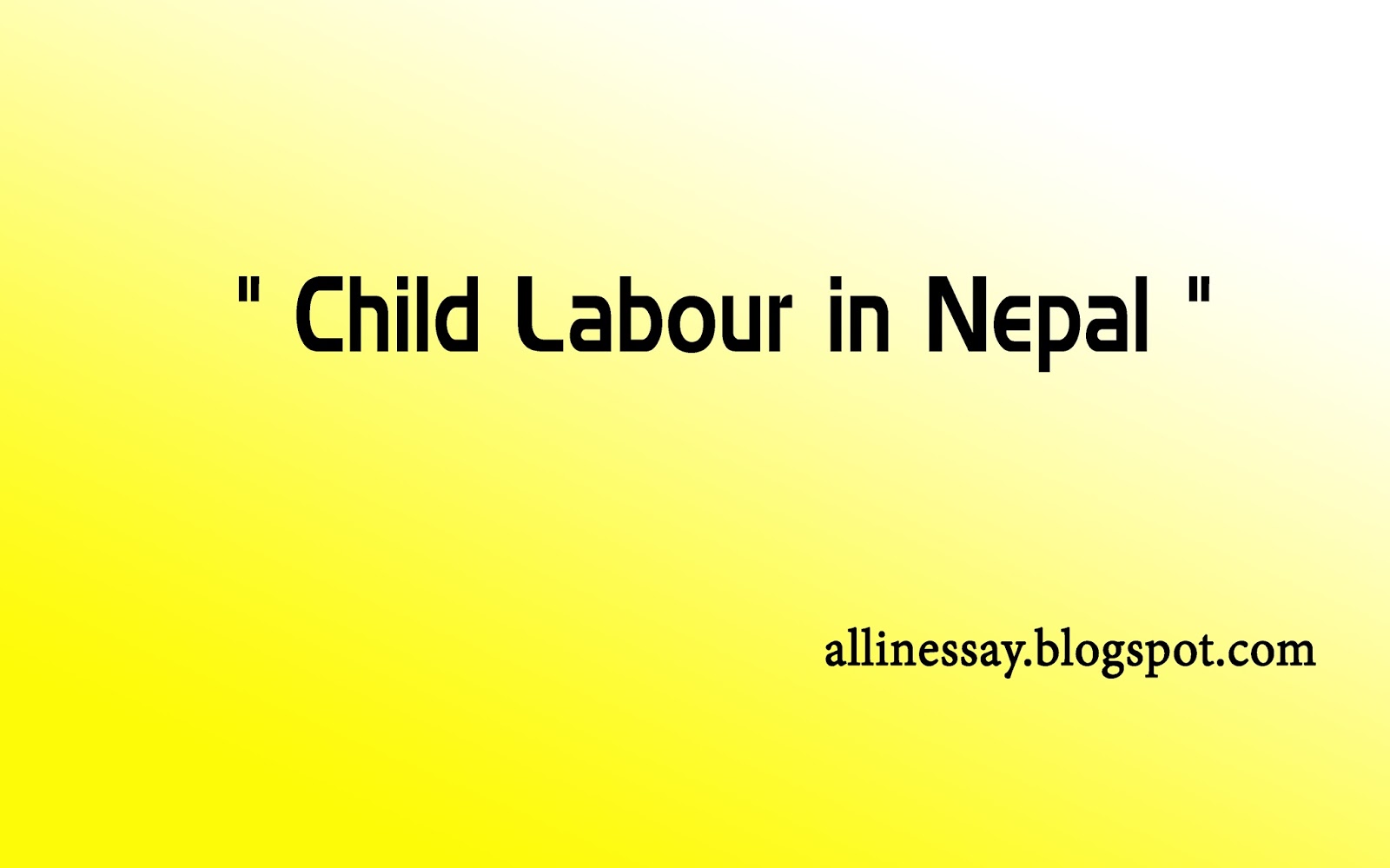 essay on child labour in nepali language