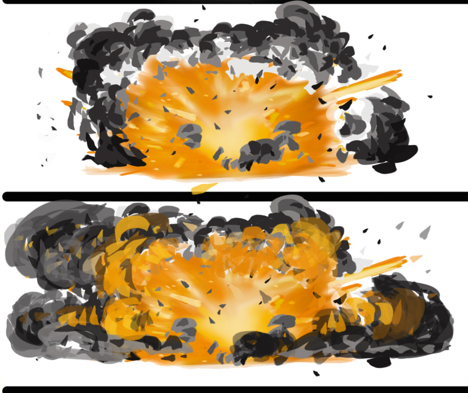 How to paint Explosions tutorial