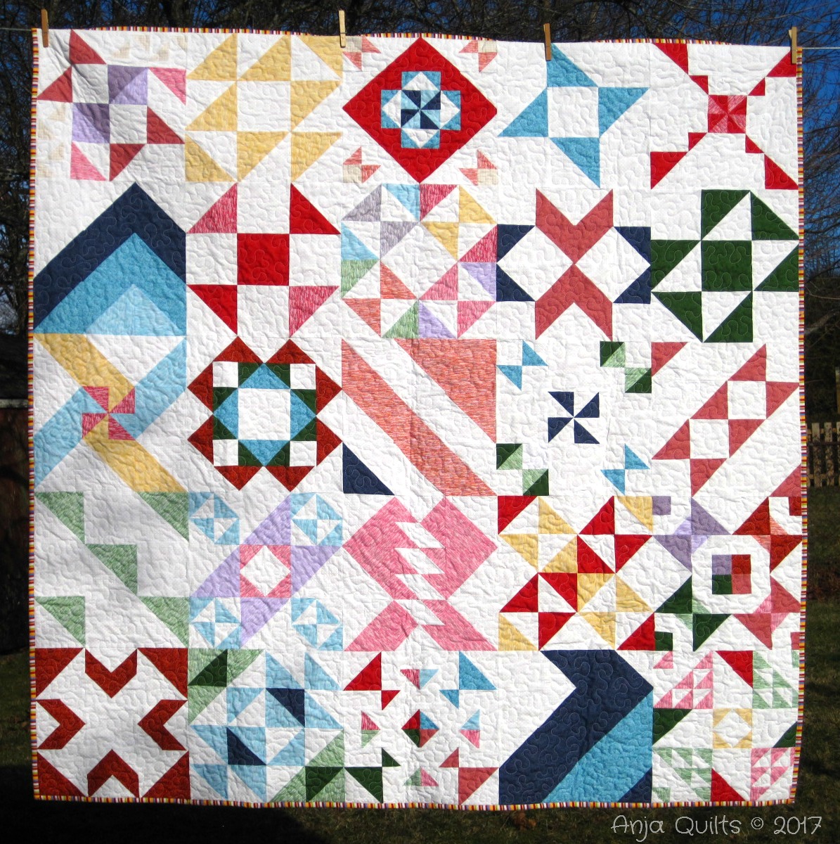 Anja Quilts TGIFF Modern HST Sampler