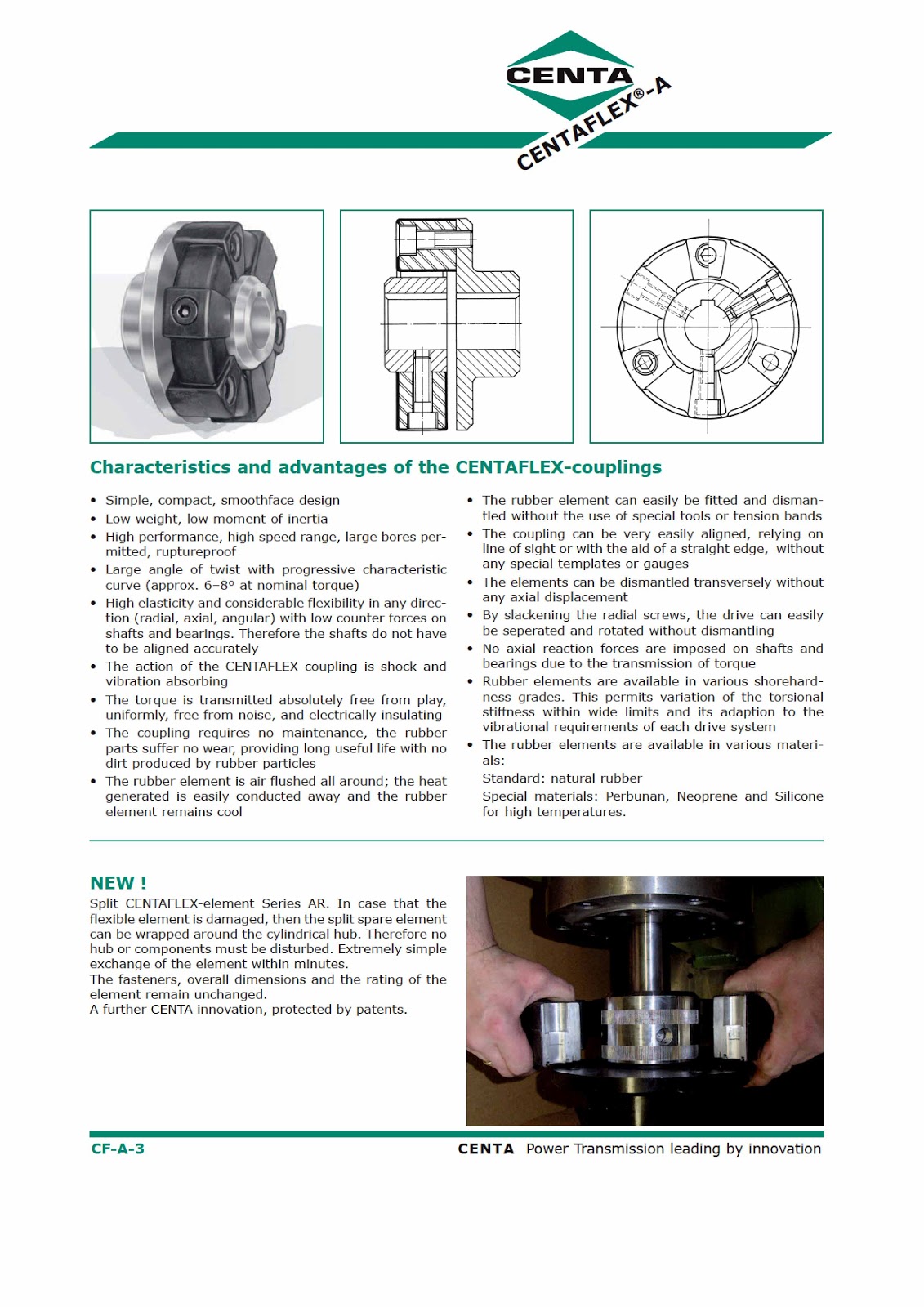 CENTAFLEX COUPLING SERIES A DAN X MADE IN GERMANY