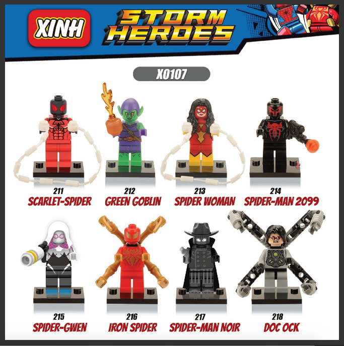 it s not lego xinh x0107 spider verse minifigures it s not lego xinh x0107 spider verse minifigures