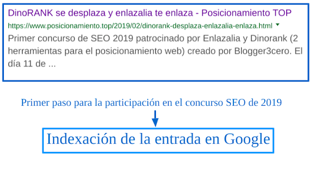 Captura de pantalla de indexación en Google para esta entrada ¿Cómo ha indexado Google esta entrada? Título y descripción de esta entrada en Google