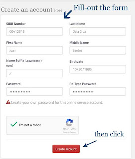 Online Registration Create Account Form