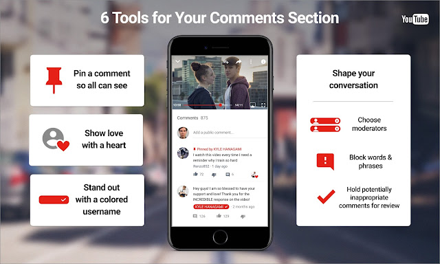 YouTube launches new features for comments section via pinned comments, creator hearts, and creator usernames