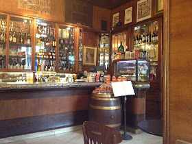 Inside one of Trieste's typical cafés