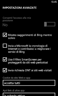 Google motore ricerca predefinito e pagina iniziale Nokia Lumia 630 e Lumia 930