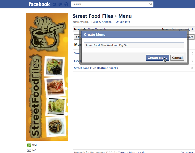 Video on how to add a free menu tab to your food truck's Facebook fan page