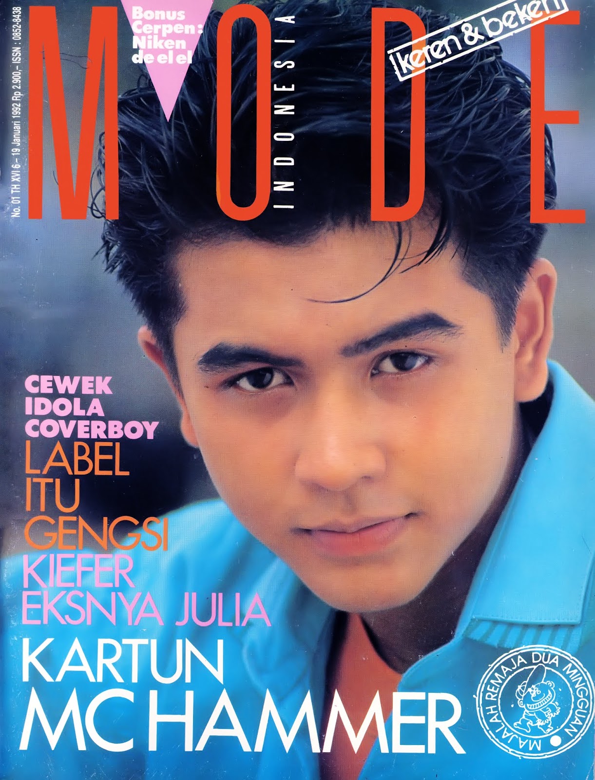Jarnawi Aliun is Aliun Hamidy's Son: Majalah Mode No 1 Tahun 1992