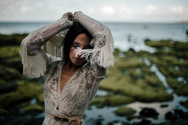 immacle vestido boho bohemio boda playa rocas salvaje ideas