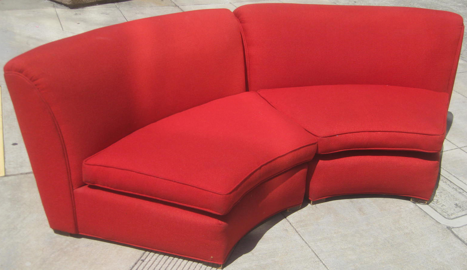 UHURU FURNITURE & COLLECTIBLES SOLD Red Retro Sectional 145