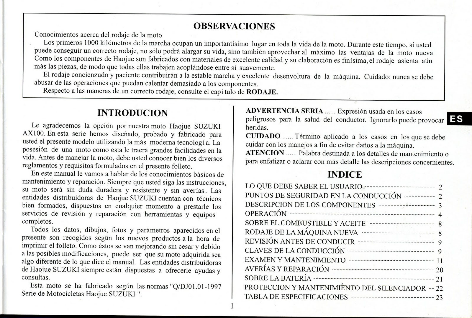 Suzuki AX100 Pasión por 2T: Correcto rodaje inicial del Ax100