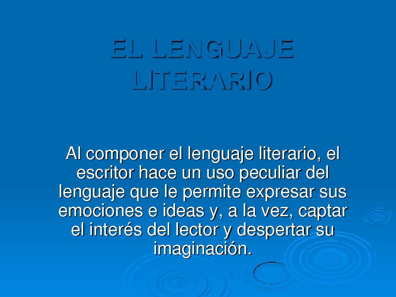 Maestro San Blas La literatura y el lenguaje