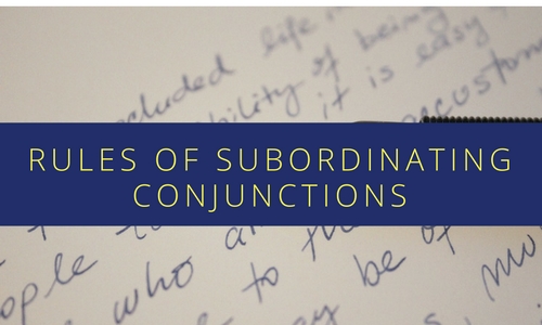 subordinate conjunctions