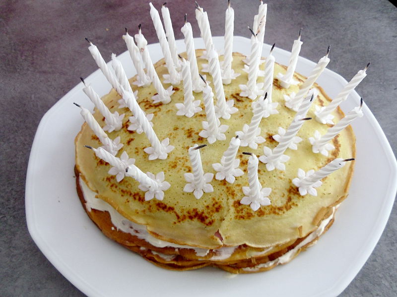 Gateau De Crepes Salees Jambon Gourmande ou passionnée...: Gâteau de crêpes, jambon, fromage