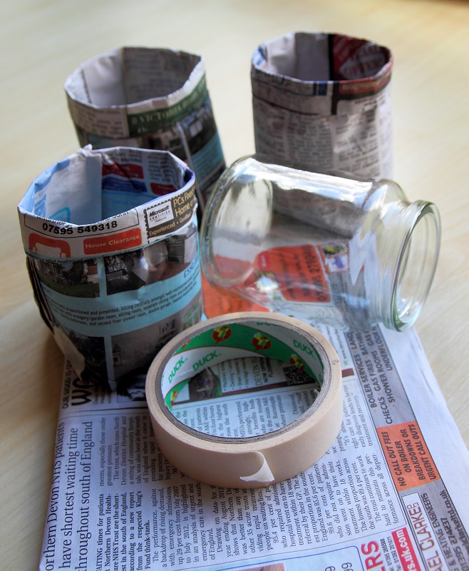 Newspaper Plant Pots