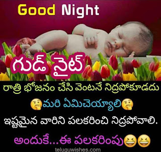 Funny Good Night In Telugu